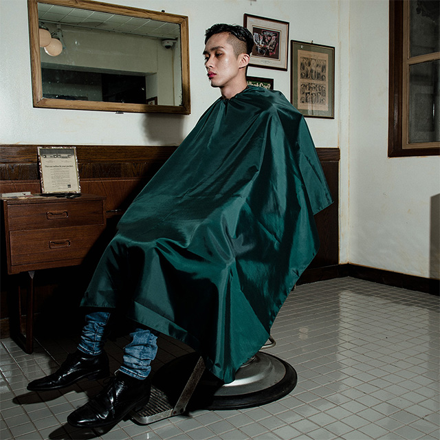 완전방수 칸데오레더 공방 애견 미용실 카페 미용사 바리스타 앞치마 가죽 방수앞치마 컷트보 딥그린