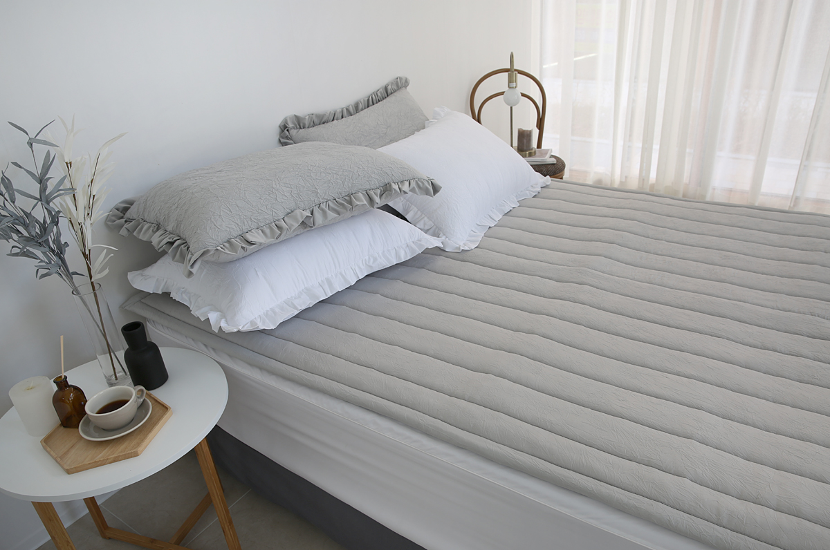 이불패드 패밀리 침대패드 겸 이불 크리즈 알러지케어 고정밴드 Q