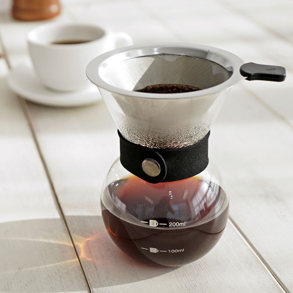 커피 드리퍼 핸드드립 스텐 드립세트 KN-02 250ml 1-2인용