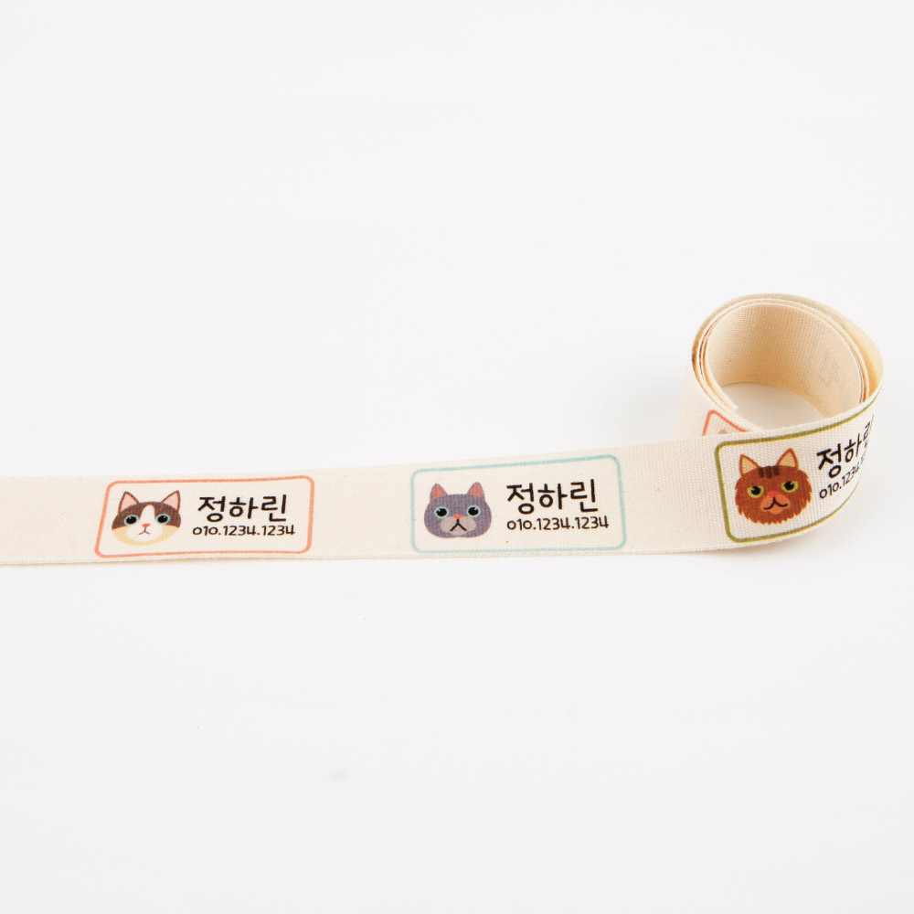 [주문제작]면라벨 컬러 냥냥이 Size 4515 한글1 - 상세 이미지 3