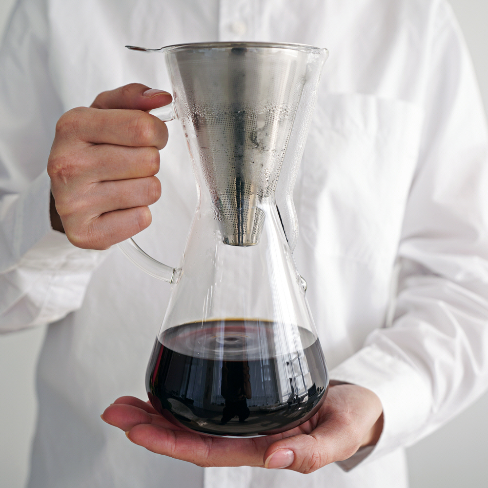 커피 드리퍼 핸드드립 스텐 드립세트 KN-05 650ml 2~4인용