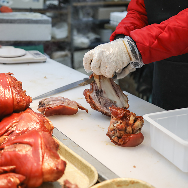 [서울,성남,하남 당일배송] 직접 부치는 수제녹두빈대떡 1팩 [암사 명성왕족발] : 동네시장 장보기