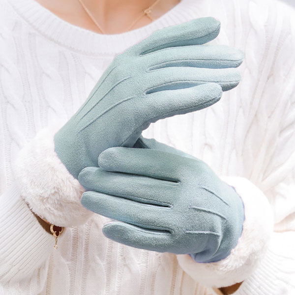 여성 겨울 스마트폰 스웨이드 터치 장갑 골지 무스탕 기모 털장갑 방한 크리스마스 따듯한 선물