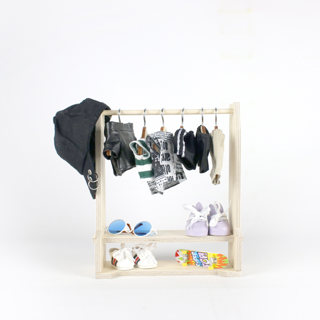 솜데이즈 아이돌 20cm 인형 구체관절 BJD 옷걸이 옷장 베이직2단 행거 - 상세 이미지 3