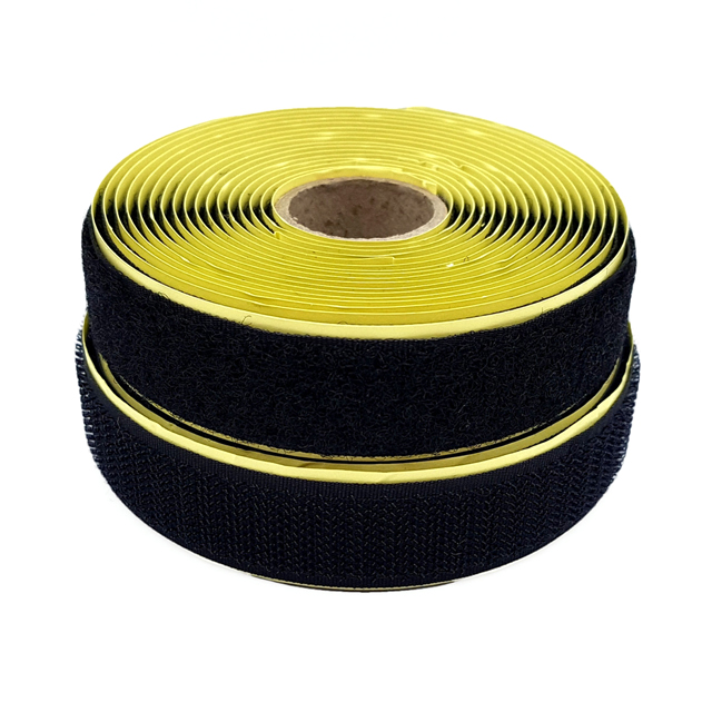 폭 2cm 국산 접착벨크로 양면테이프 검정색 보들이 보슬이 1미터 이미지 2