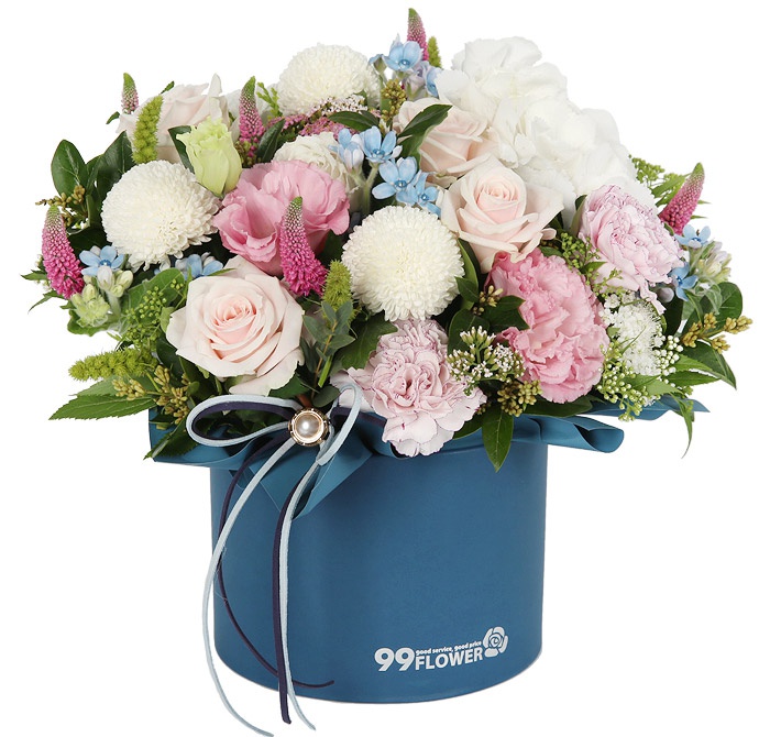 [당일수령]아름다운 혼합 꽃상자 B328 꽃배달 생화꽃 생일 기념일 이벤트 축하