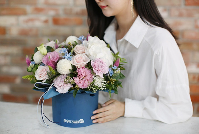 [당일수령]아름다운 혼합 꽃상자 B328 꽃배달 생화꽃 생일 기념일 이벤트 축하