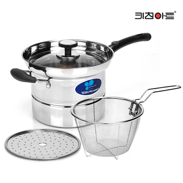 키친아트 국수냄비 겸용 찜기 / 편수 18cm