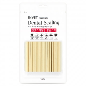 인벳 덴탈 스케일링 칼슘스틱 100g (별) 치석 제거 강아지 껌 - 상품 이미지