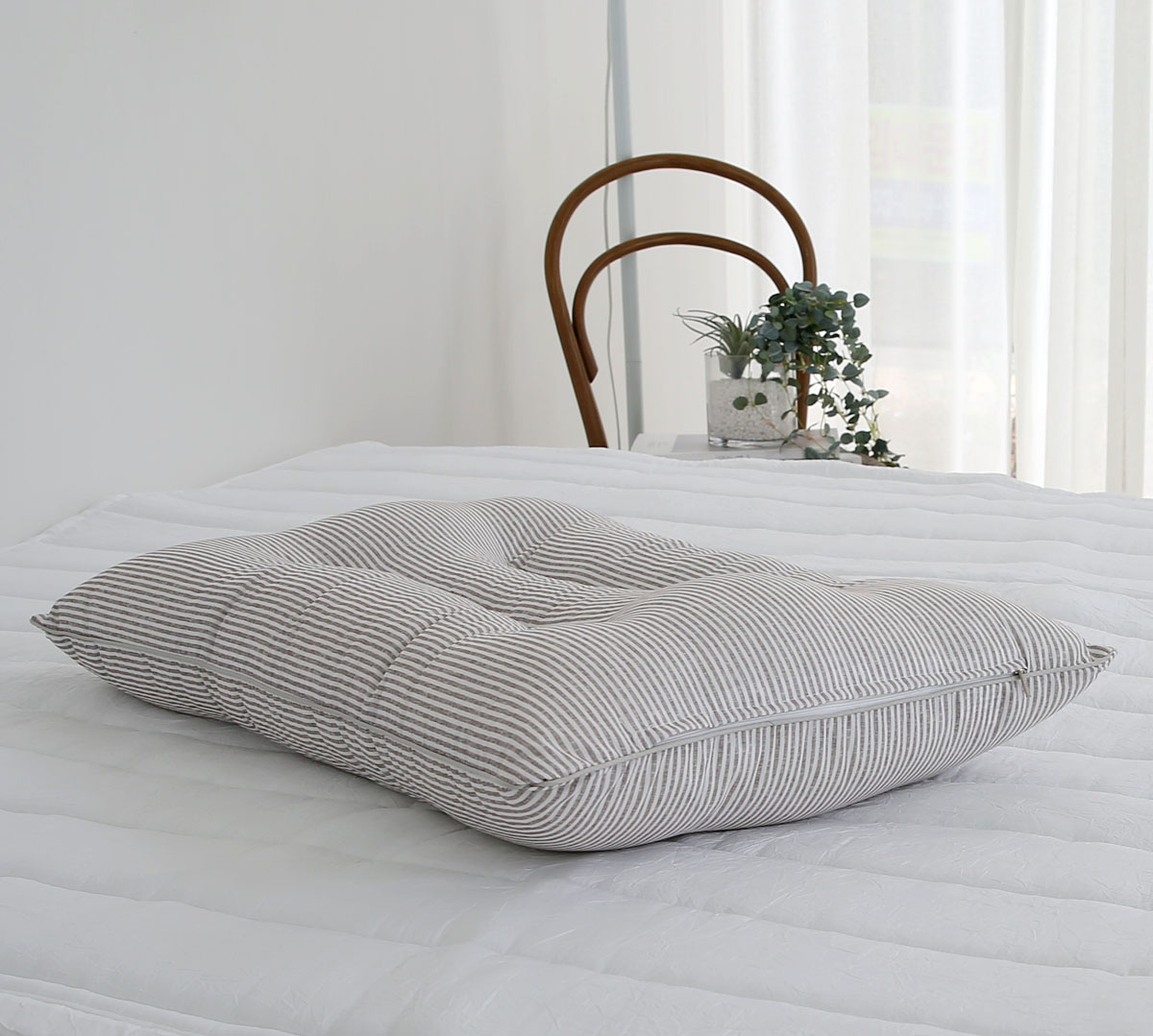 엠시베딩 낮은베개 빨아쓰는 일자목 거북목 수면 알러지케어 경추 베개 5070