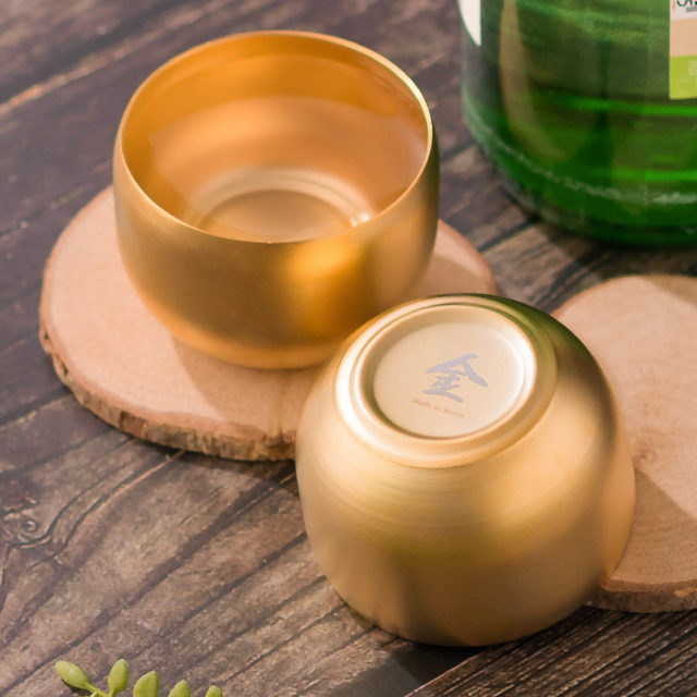 피아 24K 무광 대부의 황금 소주잔 1P