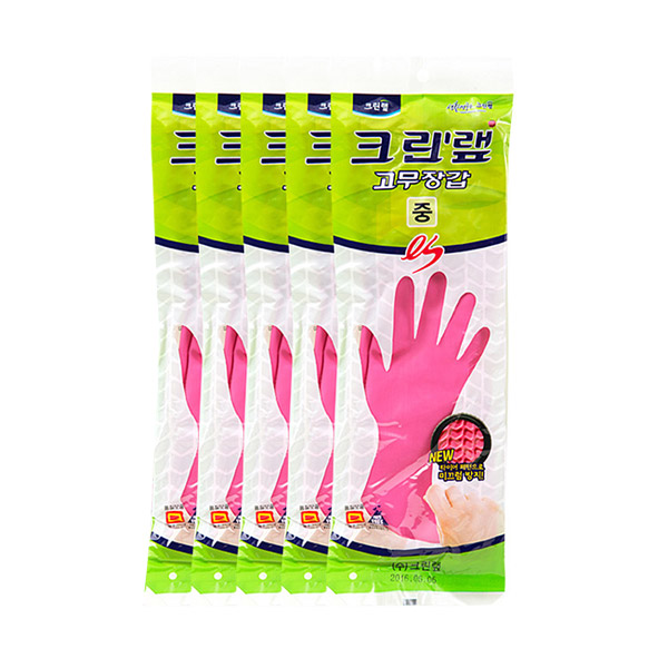 [크린랲] 크린 고무장갑 ES 소 / 중 / 대 X 5개 - 상세 이미지 2