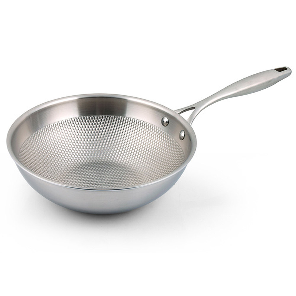 엠보싱 통5중 스테인레스 인덕션 IH 궁중팬 스텐 웍 24cm - 상품 이미지