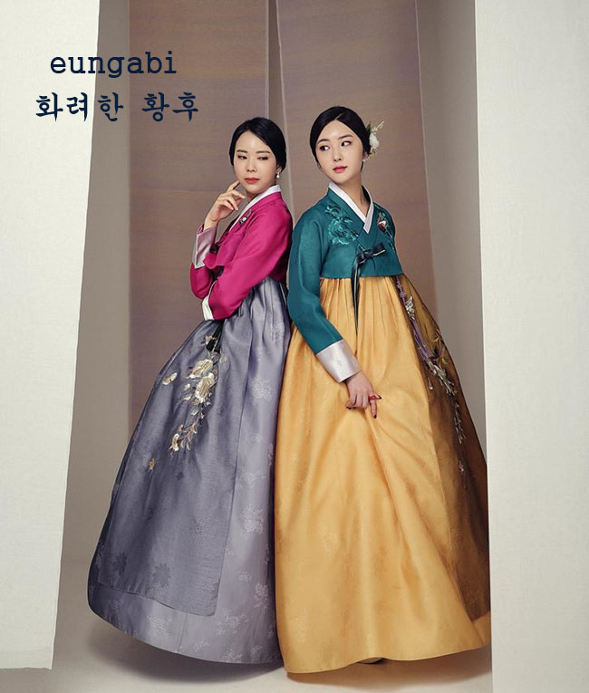 [한복대여] 화려한 황후 여성 혼주 결혼식 한복 - 상품 이미지