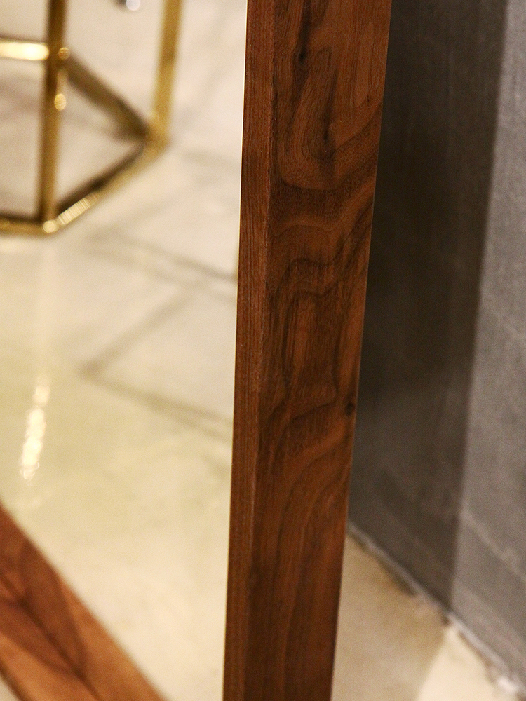 월넛 원목 스퀘어 와이드 전신거울 인테리어 현관 스탠드 거울 W600 CL276