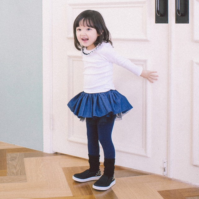 르진치마레깅스 봄 가을 베이직 기본치랭스 네이비 보통핏