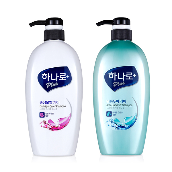 애경 하나로 플러스 샴푸 손상모발케어 / 비듬두피케어 680ml - 상품 이미지