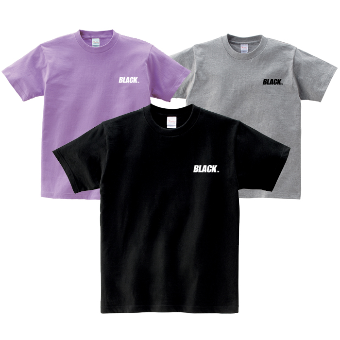 BLACK 라운드 반팔티셔츠 면티 제품 이미지