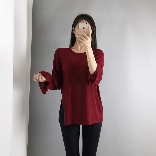 슬림 커버업 긴팔티 필라테스 요가복 필라테스복 상의 운동복 티셔츠 - 상세 이미지 5