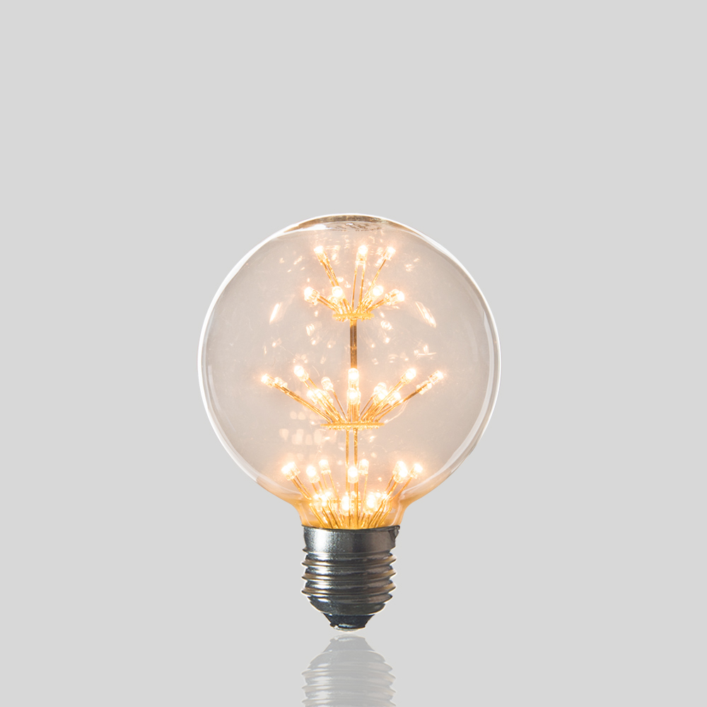 에코플룩스 LED 눈꽃 에디슨 램프 G80 2W - 상세 이미지 2