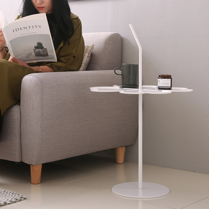 클로버 철제 간이테이블 베란다 쇼파사이드테이블 창가 보조 미니 커피 식탁