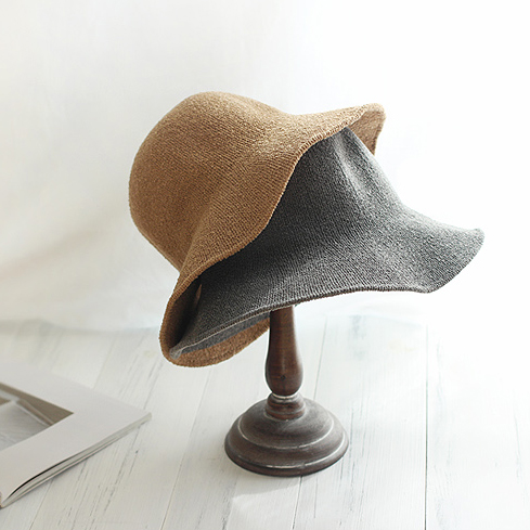코튼 여성 와이어 벙거지모자 버킷햇 6색상 - 상품 이미지