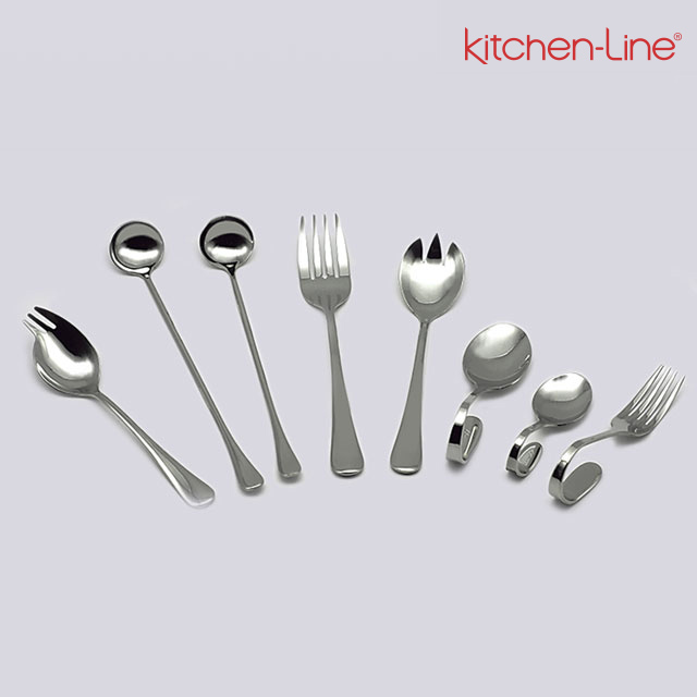 키친라인 샬럿 서빙용 집기모음, 휘어진 스푼, 포크 - 메인 이미지