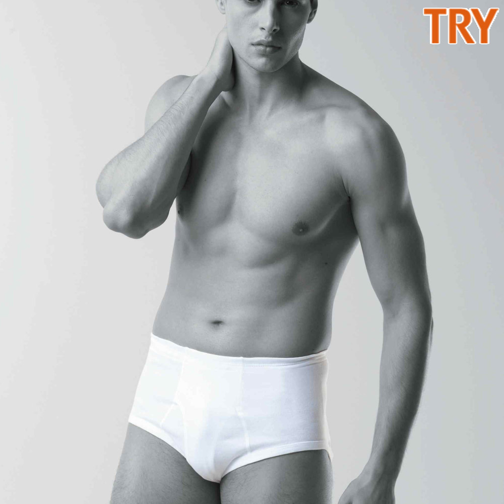 트라이 남성 순면 삼각팬티 남자 브리프 1매입