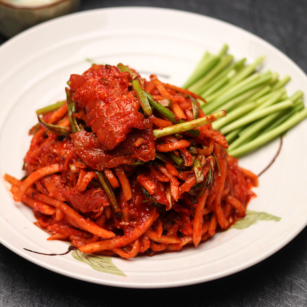 맛있는 수제 전라도 가정식 삭힌 숙성 홍어무침 750g 이미지 3