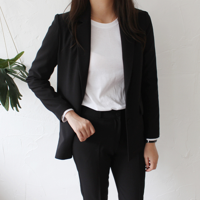 기본 베이직 블레이져 싱글 여자 정장자켓 봄 가을 여성자켓