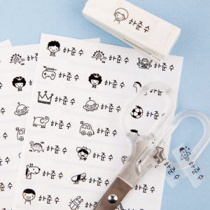 네임스티커 방수 이름스티커 어린이집 이름표스티커 플레인 투명중형 M01 ... 실사용 후기 | 효과 있을까? - 상품 이미지 3