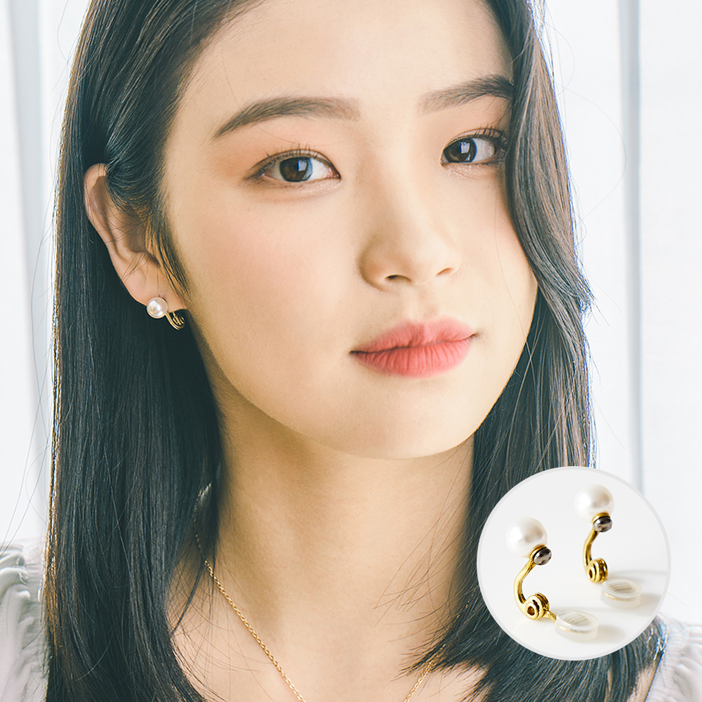 와사비네코 라페르 귀혈자리 귀지압스톤 지압기 이혈기석 귀걸이 크리스탈 펄 진주 귀침 지압 이혈테라피 - 상품 이미지
