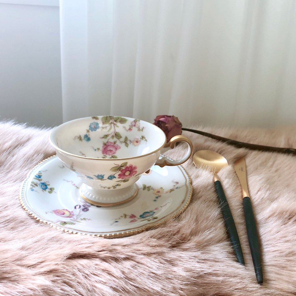 캐슬톤 캐슬턴 써니베일 앤틱찻잔세트 빈티지커피잔