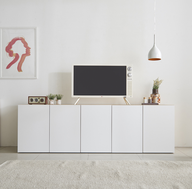 모노 월플렉스 2000 높은거실장 속깊은 거실수납장 TV다이