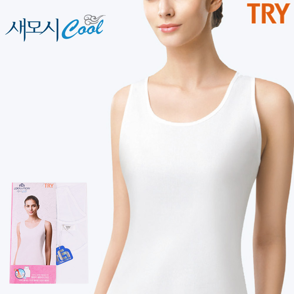 트라이 여성 모시런닝 민소매 모시메리 1매입 국내산 - 상품 이미지