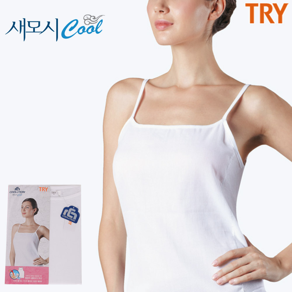 트라이 여성 모시런닝 끈나시 새모시 캐미솔 쿨 모시메리 - 상품 이미지