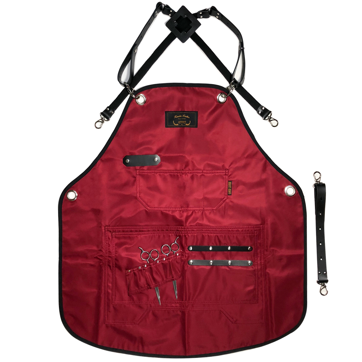 칸데오레더 레인져 버건디 공방 미용실 카페 미용사 바리스타 앞치마 가죽 방수앞치마