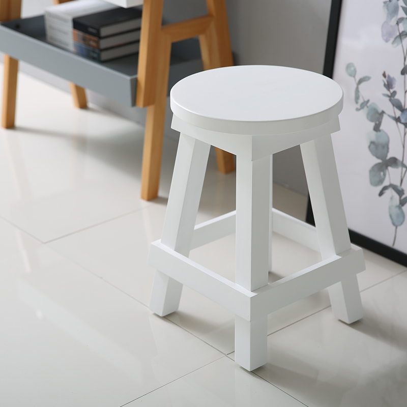 코지니아 원목 스툴의자 인테리어 식탁의자 카페 원형 1인 업소용 체어