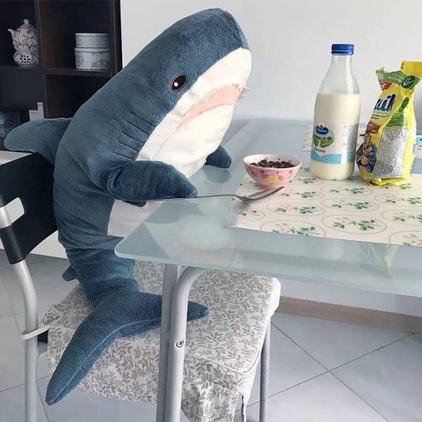 80cm100cm 초대형 상어인형 동물 수면 애착쿠션선물 - 상품 이미지