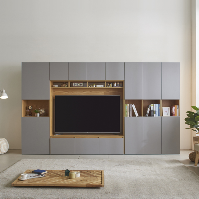 모노 2600 월플렉스 시스템 거실장세트 수납장 65인치 티비장 장식장 이불장 서재인테리어