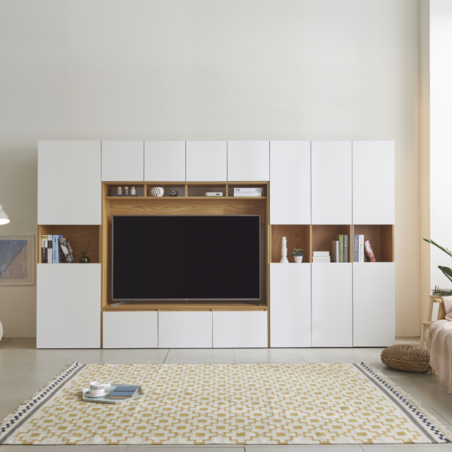 모노 2600 월플렉스 시스템 거실장세트 수납장 65인치 티비장 장식장 이불장 서재인테리어