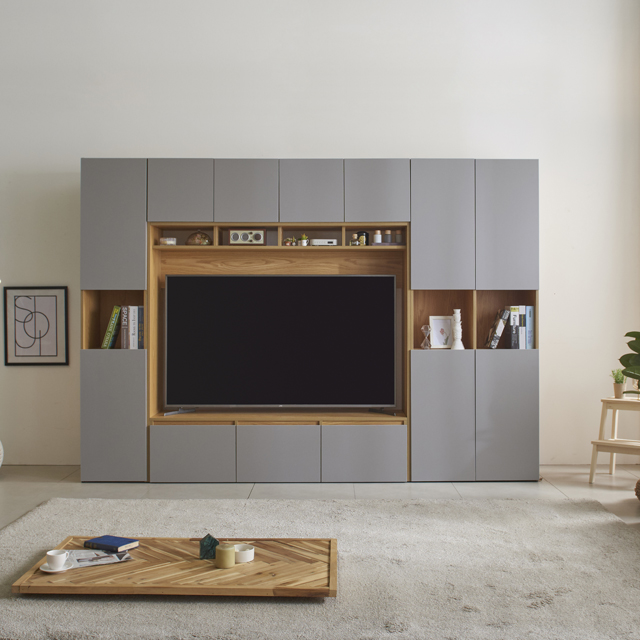 모노 월플렉스 시스템 거실장세트(65인치 내맘대로구성) 1600tv장세트