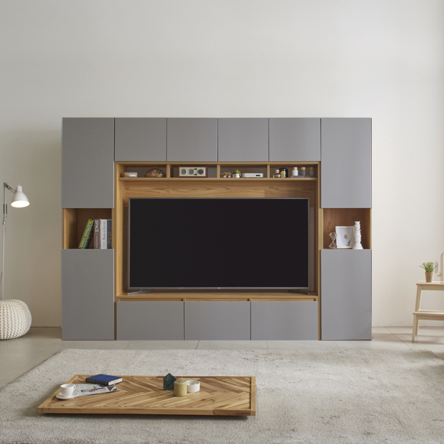 모노 2400 월플렉스 시스템 거실장세트 거실수납장 65인치 티비장 장식장 속깊은 붙박이장