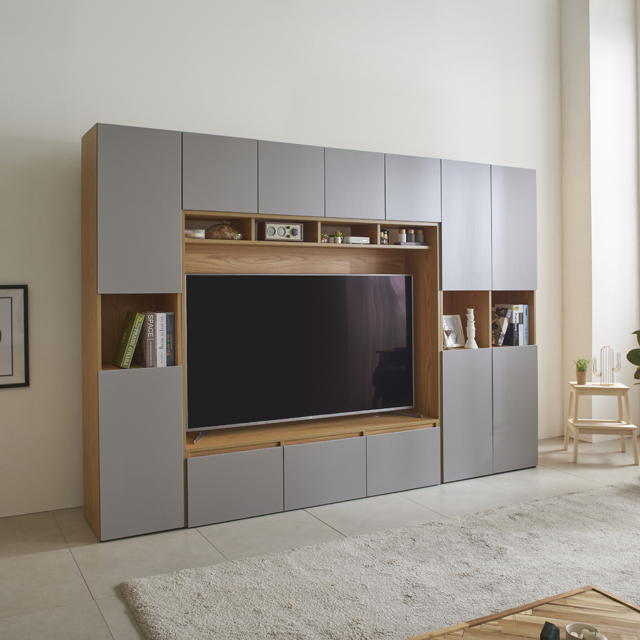 모노 2400 월플렉스 시스템 거실장세트 거실수납장 65인치 티비장 장식장 속깊은 붙박이장