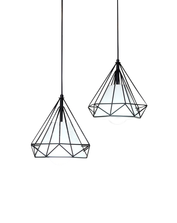 다이아 2등 펜던트 조명 LED 식탁등 식탁조명 블랙