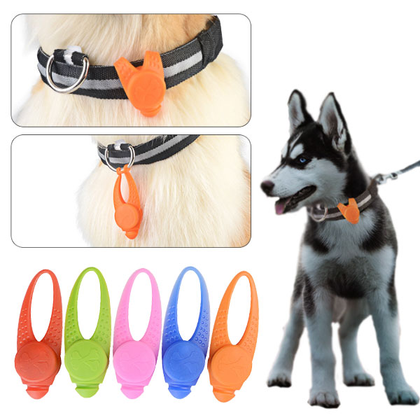 실리콘 LED 애견 목줄등 강아지 불빛 팬던트 야간산책 라이트 목줄 방울 야광 목걸이