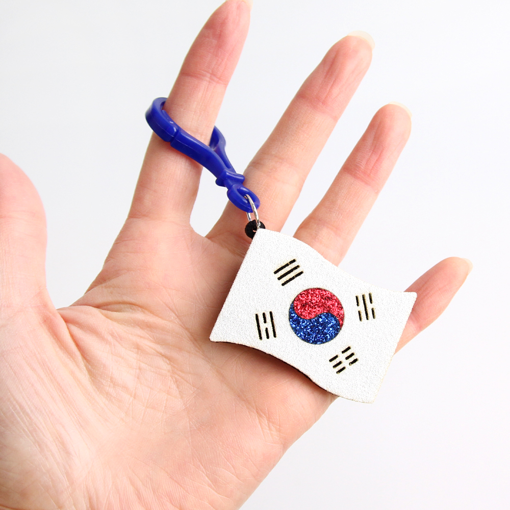 태극기브로치 태극기핀 골드키링 토퍼 - 상세 이미지 3