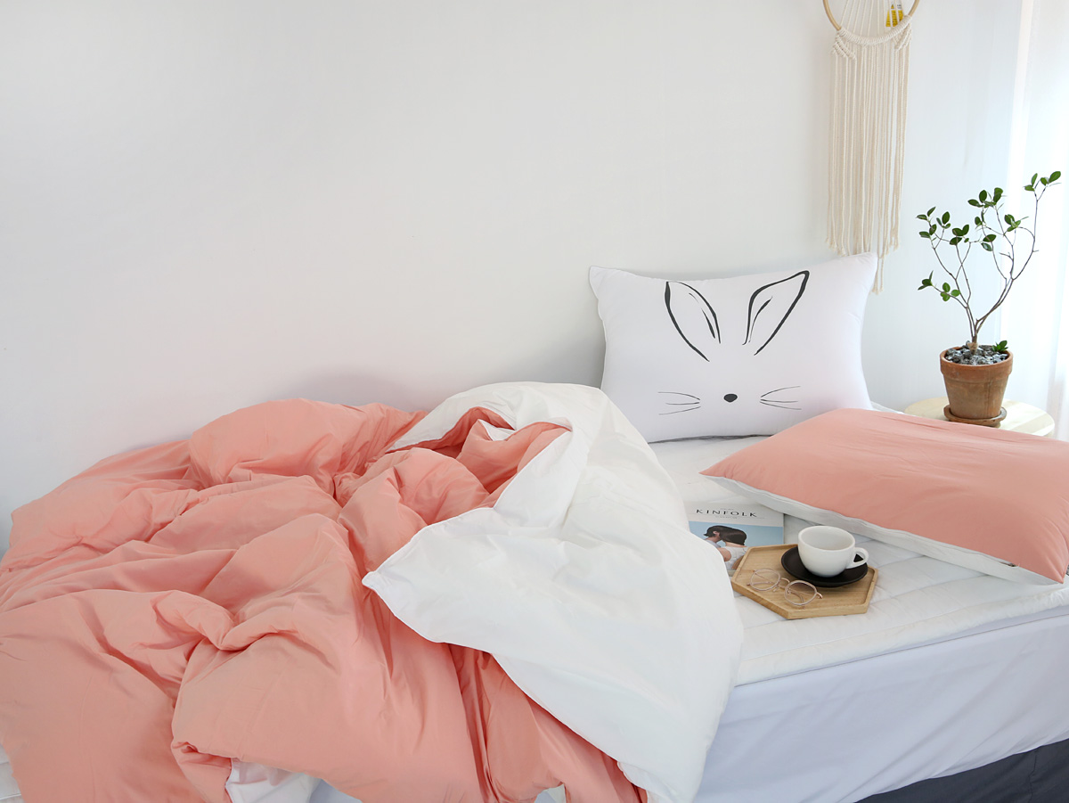 호텔침구 이불세트 코튼핑크 알러지케어 사계절 신혼 침구세트 Q