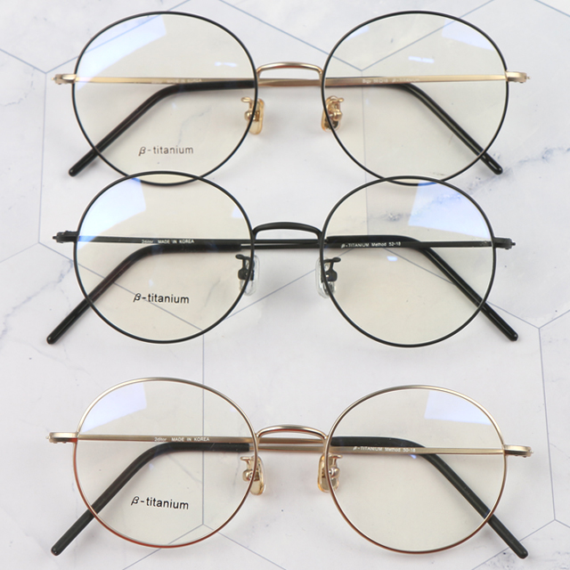 블루라이트차단 안경 초경량 안경테 베타 티타늄 남자 여자 동글이 작은 큰 빅 오버 사이즈