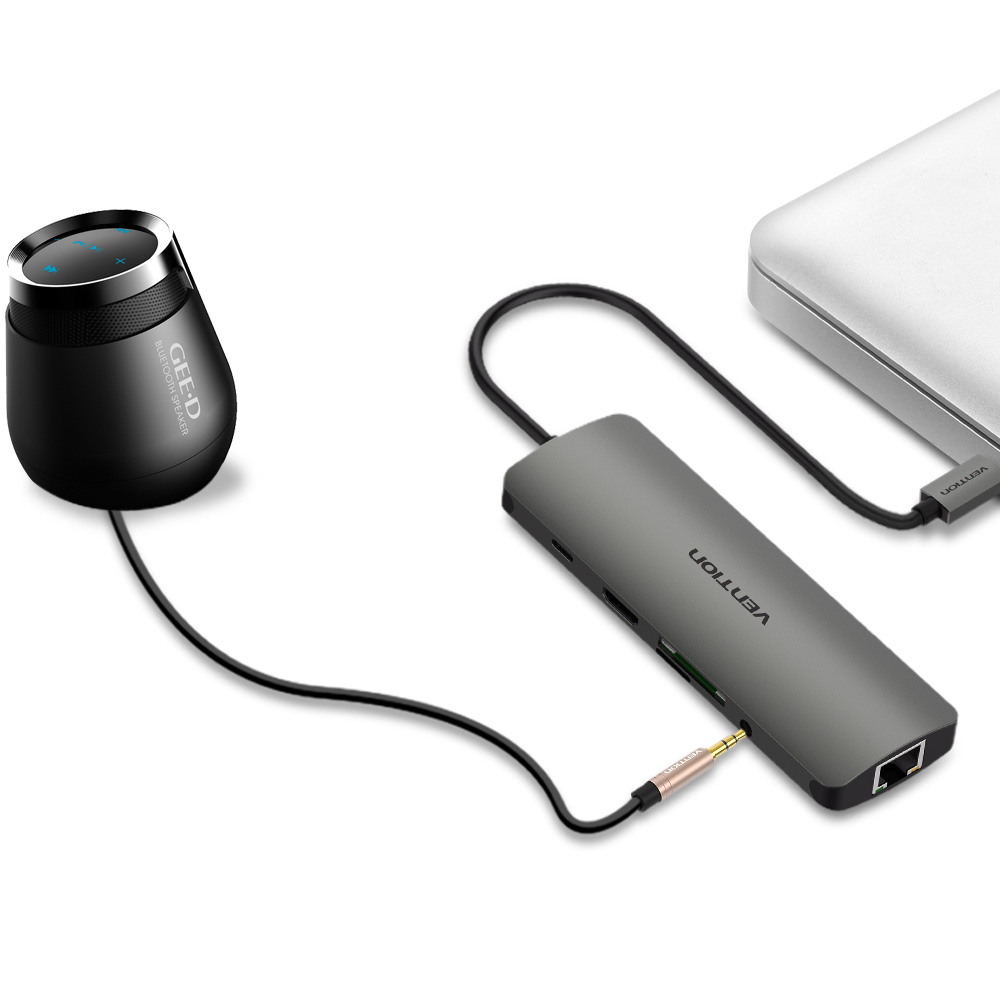 벤션 9in1 C타입 멀티포트 HDMI 이더넷 독 허브, CGNHA - 상세 이미지 5